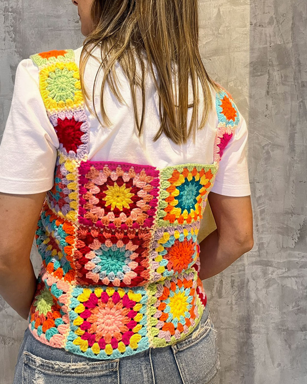 Grannys Blusas Tejidas De Cuadros Camisa Tiras Granny Crochet